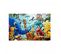 50x80 Tapis Enfant Rectangulaire Foret Reversible Multicolore