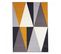 80x150 Tapis Moderne Rectangulaire Af Bigtri Jaune, Gris, Noir, Blanc