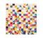 Tapis Salon 160x160 Carre Boutik Multicolore