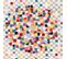 80x150 Tapis Moderne Rectangulaire Effact Crème, Jaune, Orange, Multicolore