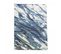 60x110 Tapis Design Rectangulaire Asato Bleu, Marine, Crème