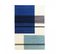 160x225 Tapis Design Rectangulaire Blusquare Bleu, Ciel, Blanc, Noir