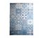 140x200 Tapis Design Et Moderne Rectangulaire Bc Tchimeto Bleu, Beige