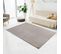 60x110 Tapis Shaggy Poils Long Rectangulaire Emotico Ll Taupe