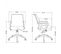 Chaise De Bureau Style Tissu Grise/blanche