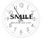 Horloge Murale Design « Smile » - Accent Décoratif Moderne 40 X 40 Cm Blanc