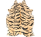 Peau De Vache Safari Tigre 3-4m2 Jaune Noir