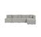 Pinot - Canapé D'angle Modulable 5 Places En Tissu, Made In France - Gris Clair