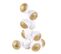 Guirlande Lumineuse 10 LED Boule Céleste - L. 192 Cm - Blanc Et Doré
