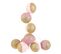 Guirlande Lumineuse 10 LED Boule Céleste - L. 192 Cm - Rose Et Doré