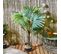Plante Artificielle En Pot "palmier" 135cm Vert et Noir
