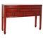 Table Console En Métal Et Orme Coloris Rouge - Longueur 128 X Profondeur 30 X Hauteur 88 Cm