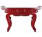 Table Console En Métal Et Orme Coloris Rouge - Longueur 135 X Profondeur 37 X Hauteur 89 Cm