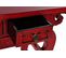 Table Console En Métal Et Orme Coloris Rouge - Longueur 135 X Profondeur 37 X Hauteur 89 Cm