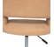 Chaise De Bureau En Tissu Beige À Bouclettes Avec Pieds En Métal - L. 58 X P. 55 X H. 86 Cm