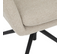 Chaise De Bureau En Tissu Beige Lin Avec Pieds En Métal - L. 64 X P. 64 X H. 76 Cm