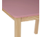 Table Carrée Pour Chambre D'enfant En Mdf/pin Coloris Rose/naturel - L. 60 X P. 60 X H. 48 Cm