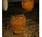 Lanterne Solaire Décorative Capri Xl Bois Clair Polyrotin H41cm