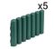 Pack X5 Bordures De Jardin Rondins Vert Bois Composite 40x20cm