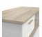Table Basse 1 Tiroir 1 Niche Blanc/chêne - Pure - L 110 X L 50 X H 40 Cm