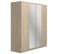Armoire 4 Portes 2 Miroirs Chêne Blond - Maille