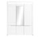 Armoire 3 Portes Battantes Blanc Brillant à LED - Kiele - L 164 X L 54,5 X H 205,5 Cm
