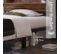 Lit simple en bois et métal 90x200 avec tête de lit rangement et sommier à lattes, noir