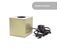 Lampe à Poser Cube En Métal Couleur Laiton, Compatible Culot E27, Ip20, 60w Puissance Max