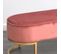 Banquette Velours Pieds Or Vita - Velours Rose
