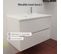 Meuble Vasque Tout Inox Rosinox 80 Cm + Miroir Elégance Ht105- Blanc- Plan Vasque En Résine