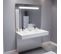 Meuble Epure 120 Cm Avec Plan Vasque Et Miroir LED Elégance Ht105 - Blanc Brillant