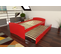 Lit Gigogne Happy Pin Massif, Couleur: Rouge, Dimensions: 80x190