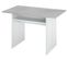 Table Escamotable, Blanc Artic/béton - Dim : 75 X 120 X 35 Cm