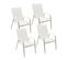 Lot De 4 Chaises Marbella En Textilène Blanc - Aluminium Blanc
