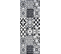 Tapis Rectangle Carreaux De Ciment - 50x100 cm - Utopia - Noir