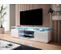 Meuble TV Blanc Brillant 180 Cm à LED Zohra - Rouge