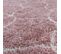 Salma - Tapis à Poils Longs Et Motifs Alhambra - Rose Et Blanc 060 X 110 Cm