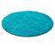 Shaggy - Tapis Uni Rond - Turquoise 120 X 120 Cm