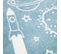 Tapis Pour Chambre D'enfant Astronaute Bleu Et Blanc 190x280cm