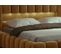 Lit 160x200 Rembourré En Velours Luxe Avec Coffre Et Éclairage LED, Couleur Bronze, Lana