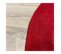 Tapis Uni Rouge Lavable Doux - Loft Rouge - 120x120 Cm