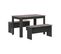 Table And Benches Nice Black And Concrete 110 X 70