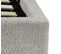 Sommier coffre 140x190 cm PALMA en tissu  bouclette gris clair