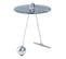 Table D'appoint Design "pendule" 60cm Argent et Noir