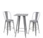Set Table Mange-depout E 2x Tabouret De Bar Hwc-a73 Design Industriel Gris