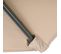 Acerra, Parasol 3m Inclinable Polyester/acier 11kg Sable Beige Avec Support