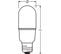 Ampoule Stick LED Dépoli Avec Radiateur - 8w Équivalent 60w E27 - Blanc Chaud