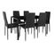 Ensemble Table + 6 Chaises - Noir/noir