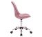 Tabouret De Bureau À Roulettes-chaise De Bureau-tabouret De Travail En Velours-pivotant 360°-rose