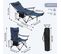 Chaise De Camping Pliante - Chaise Pliable Légère - Chaise De Pêche Dossier Réglable - Bleu